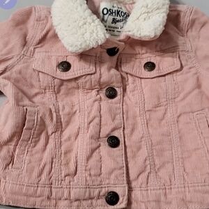 OshKosh B'gosh Pink Jean Jacket with White Collar